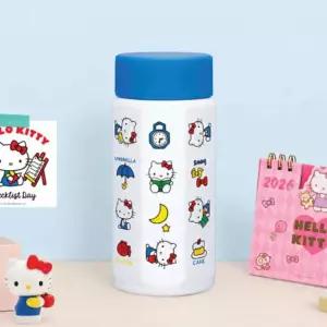 헬로키티 팔각형 스텐 보틀 350ml 블루 651793/캐릭터/입체/텀블러/파스텔/피규어/그라데이션/우주/귀여운