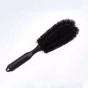 Coms 휠 타이어 브러쉬 차량 세차용 검정 약 25cm