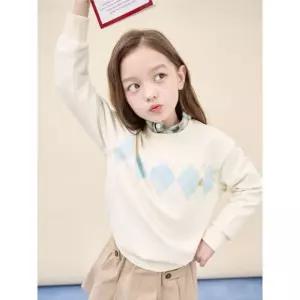 빈폴 키즈 오버핏셔츠 블라우스셔츠 아가일 그래픽 스웨트