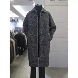 바쏘옴므 세이브존03 바쏘옴므 남자 차콜 헤링본 핸드메이드 롱 셋인 맥코트 WSYAA4CJ54Y