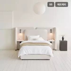 삼익가구 프리엘 더블헤드 조명 협탁 기능성 패브릭 호텔 침대(매트제외-슈퍼싱글)
