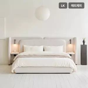 삼익가구 프리엘 더블헤드 조명 협탁 기능성 패브릭 호텔 침대(매트제외-라지킹)
