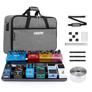 고스트 파이어 기타 페달보드 알루미늄 합금 1.76파운드 슈퍼 라이트 이펙트 19.8''X11.5'' 캐리 백 포함 SPL-04
