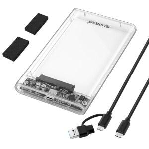 ELUTENG 2.5'' 하드 드라이브 인클로저 5GBPS USB 3.0 TO SATA 외장 도구 무료 7MM 9.5MM HDD SSD 4TB 용량 지원 UASP 호환 WD SEAGATE 삼성호환