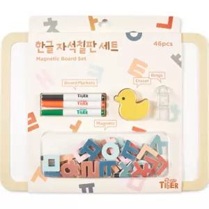 상상플레이 한글자석 39개+지우개 1개+보드마커 3개+고리 2개 어린이용 자석칠판 세트