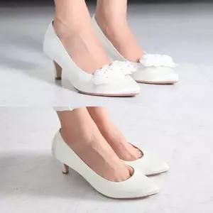 [애슬릿] 스틸레토 미드힐 펌프스 웨딩 슈즈 6cm
