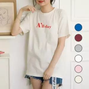 [험블] 올데이 레터링 루즈핏 여성 데일리 반팔티