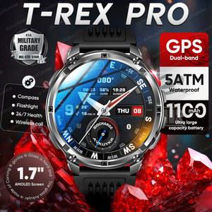 빔시계 2026년 TREX3 PRO 1100MAH 배터리 스마트 트래커 런 방수 GPS 아웃도어 워치 스포츠 스마트워치 경로 나침반 군용 5ATM