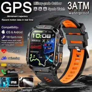 빔시계 2026 군용급 스마트 시계 남성용 GPS 100 통화 3ATM PK 스마트워치 MA27 손전등 방수 스포츠 블루투스 야외
