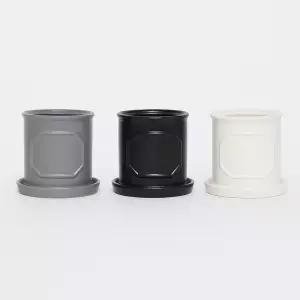 모던레시피 몰딩 로마주 도자기 화분 받침 세트 16x17cm 15x20cm 꽃화분 식물 플라워 꽃집 분배 인테리어