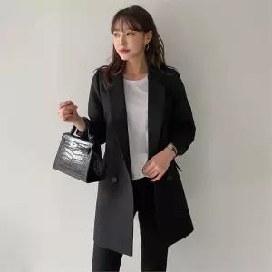 빅사이즈 109 시크무드버튼블랙자켓 DBNE702
