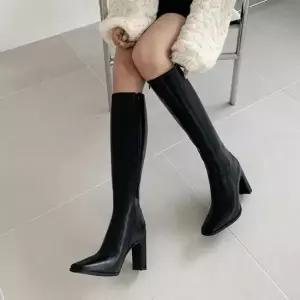 친절한탄씨 부츠 가을신상 발목 봄구두 가을 로우힐 롱구두 부티