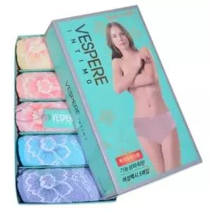 [오노마] ONM 쿨샵 여성 레이스팬티 면스판 위생맥시팬티 5매
