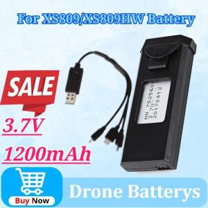 쿼드콥터 XS809 항공기 액세서리용 3.7V 1200mAh 리튬 배터리 RC 모델용 모듈 충전