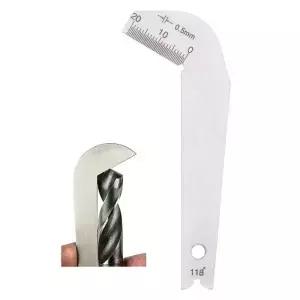 드릴 비트 샤프닝 게이지 스테인레스 스틸 정확한 118 각도 도구 0.5mm