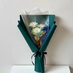 [미다운플라워] 비누꽃 장미 미니 꽃다발 세송이