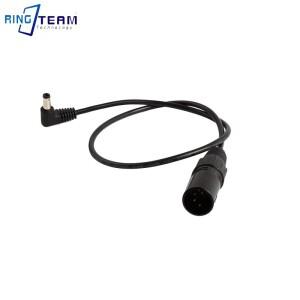 0.5M 4 핀 XLR 전원 어댑터 케이블 수 커넥터 DC 5525 카메라 캠코더용 직각
