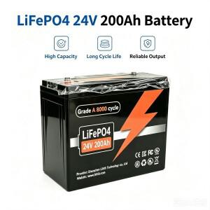 24V 100Ah LiFePO4 배터리 인버터 태양광 RV용 내장형 BMS 충전식 세금 없음
