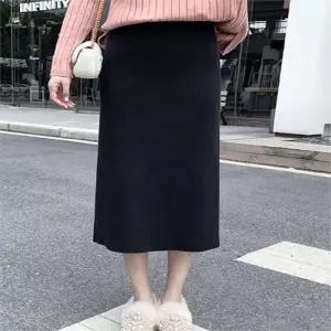 [오노마] ONM 심플 베이직 골지 쫀쫀 여성스러운 밴딩 심플 스커트
