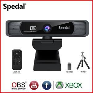 Spedal FF931 HD 4K 웹캠 120 ° 광각 마이크 및 원격 제어 스트리밍 웹 카메라 PC Mac Conferencin