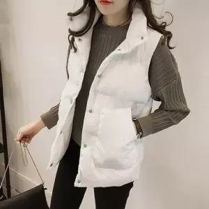 여자 조끼 데일리 겨울 패딩 교복 레이어드 주머니