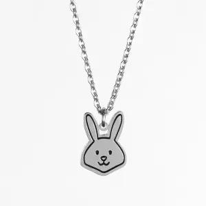 MX KIDS 써지컬스틸 미아방지 목걸이 241K 동물농장 브이라인 토끼