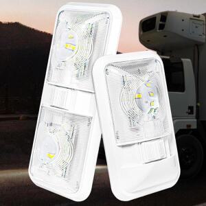 1개 12V LED RV 천장 돔 라이트 스위치 포함 크리스탈 마감 실내 독서등 카 트레일러 보트 모터홈용