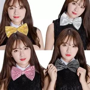 파티장식 나비반짝이 포인트넥타이-중 파티의상