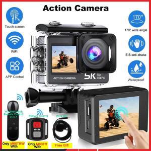 듀얼 스크린 액션 카메라, 5K, 4K60FPS, 50MP, 2 인치 터치, 5X 줌, Wi-Fi, EIS, 170 °, DVR 웹캠, 무선