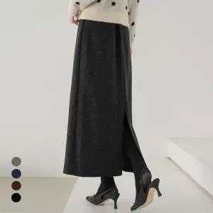 KARRA 모직슬릿밴딩스커트_A5W0455