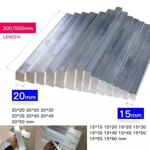 알루미늄평철 알루미늄 막대 두께 15 20mm 너비 2060mm 길이 300 500mm 합금 플랫 바 플레이트 20 25 30 35