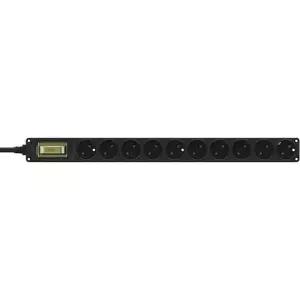 현대일렉트릭 컬러멀티코드-차단스위치 10구x2.5M 블랙/누전차단기 (HDHM16GN-1025)