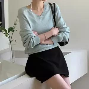 핫핑 [치마바지/노출부담X] 모어니_쫀쫀ver 팬던트 랩 스커트 팬츠
