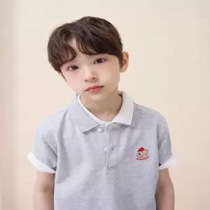 BI6242GE23 빈폴 키즈 상의 Essential 달이 반소매 피케 티셔츠 - 그레이 23 6074193