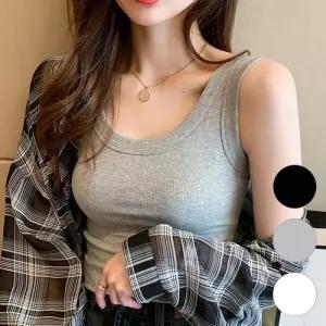 여성 민소매 니트 골지 이너웨어 나시티 여름