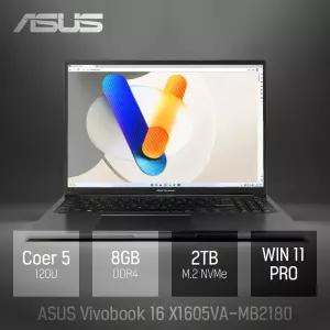 ⓒ ASUS 비보북 16 X1605VA-MB2180 8GB 2TB WIN11 / 16인치 대화면 포토샵 영상편집 업무용 노트북