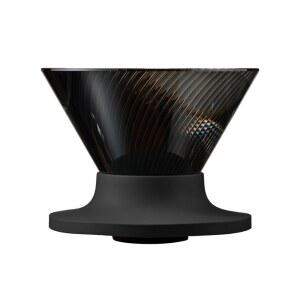 V60 VDN-01-B 드 NEO 1-2컵용, 트리탄 수지, 나선형 리브, 검은색, 일본산