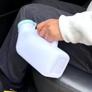화이트 남자 소변기 남자통 간이기 1.2L 소변통 남자소변통 휴대용