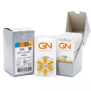 GN 보청기 배터리 10번 노란색 PR70 60알 GN 벨톤 리사운드 건전지 밧데리