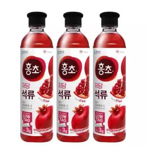 청정원 홍초 저당 석류 900ml 3개