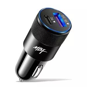 엠비에프 38W C타입 QC 3.0 듀얼 차량용 고속 충전기차량용충전기 차량충전기