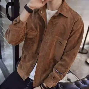 남성 스웨이드 자켓 남성 골덴 자켓 루즈핏 코듀로이 데일리