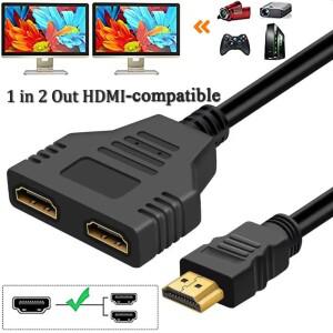 HDMI 분배기 어댑터 케이블 용 1 남성-듀얼 호환 2 웨이 여성 4K 3D Y (노트북 TV 모니터 1080P