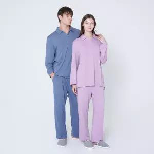 [애니바디]공용 피치기모 9부 파자마-카라 반오픈 ANJS24W65 ecj