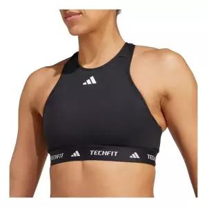 [아디다스]techfit 미디엄 서포트 하이넥 브라 IT2401 435576064