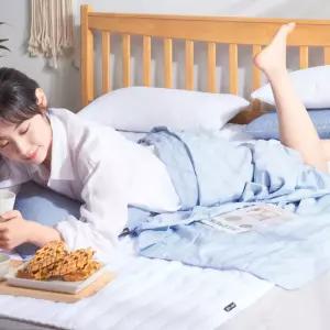 여름침구 홑이불 블루DQ_냉장고이불 인견필 시원한