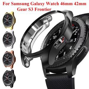 삼성 호환 갤럭시 호환 워치 46mm TPU 도금 스크린 프로텍터 커버 범퍼 S3 42/46mm 기어 프론티어 보호 케