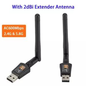 600Mbps AC600 USB WiFi 어댑터 RTL8811 듀얼 밴드 2.4G 5.8G 무선 동글 802.11ac 데스크탑 노트북 PC Wind
