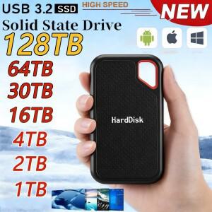 미니 외장 하드 드라이브 2TB 4TB 대용량 SSD USB 3.2 플러그 앤 플레이 솔리드 스테이트 노트북/MAC/PC용
