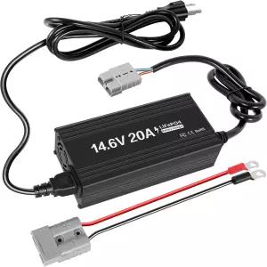 로슈 12V LiFePO4 배터리용 20A 리튬 충전기 제한 14.6V AC-DC 스마트 보트용 딥 사이클 앤더슨 커넥터 LED